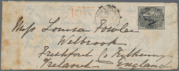 Indien - Used Abroad: ADEN 1862 Cover + Contents From Aden To Ireland, Franked By India 1856 4a. Gre - Sonstige & Ohne Zuordnung