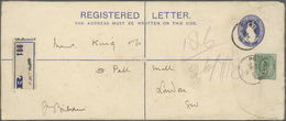 Indien - Used Abroad: ANDAMAN & NICOBAR ISLANDS 1913: Indian Large-size Postal Stationery Registered - Sonstige & Ohne Zuordnung