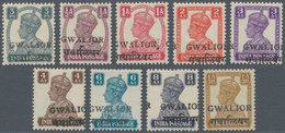 Indien - Konventionalstaaten: 1949 KGVI. Short Set Of Eight To 8a. Plus Unissued 1a3p. Yellow-brown - Autres & Non Classés