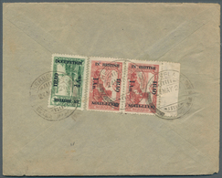 Irak: 1918, 1 A. On 20 Pa., Vertical Pair With Sheet Margin At Top And 1/2 A. On 10 Pa. Green Tied B - Iraq