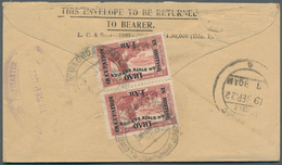 Irak: 1918, 1 A. On 20 Pa.red, Vertical Pair Tied By Cds. "LOWER BAGHDAD 18.9.22" To Reverse To Loca - Irak