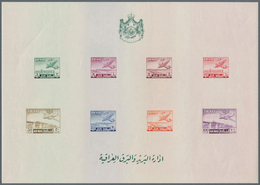 Irak: 1948/1949, King Faisal II. And 'aeroplane Over Buildings' Perf. And Imperf. Miniature Sheets S - Irak