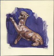 Israel: 1966. ARTISTIC TREASURES FROM THE ISRAEL MUSEUM - 6 ORIGINAL SKETCHES FROM THE MUSEUM COLLEC - Briefe U. Dokumente