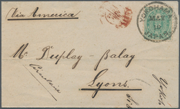 Japan: 1878. Folded Wrapper Endorsed 'Circular' Addressed To France Bearing 'Koban' SG 82, 4s Green - Gebraucht