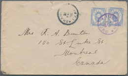Japanische Post In China: 1883, UPU Koban 5 S. (2, One RC) Tied Clear Violet "TIENTSIN I.J.P.O. 9 FE - 1943-45 Shanghai & Nanjing