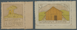 Lagerpost Tsingtau: 1918, Lagerpost Stamps 2 S., A Right Margin Cop. And 5 S. , A Right Corner Margi - Deutsche Post In China