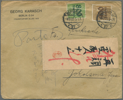 Japan - Besonderheiten: 1923, Printed Matter Sent From Berlin Oct. 4 1923 To Yokohama. Because Of Th - Autres & Non Classés