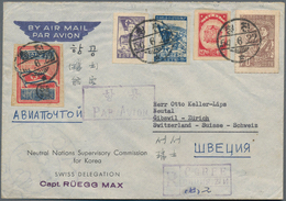 Korea-Nord: 1954, General Tang Hu-Shan 10 W., 5 W./6 W., Korean-chinese Friendship 20 W.etc. Tied Hy - Korea (Nord-)