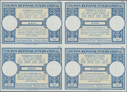 Korea-Süd: 1964. International Reply Coupon 45 Won (London Type) In An Unused Block Of 4. Issued Nov - Korea (Süd-)
