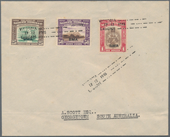 Labuan: 1945, North Borneo Used In Labuan: 25 C, 50 C And 1 $ "BMA" Issue, Mixed Franking On First D - Autres & Non Classés