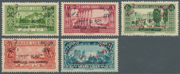 Libanon: 1926, War Refugee Relief, Group Of Five Values With Inverted Overprint, Unmounted Mint. Mau - Lebanon