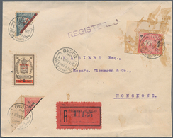 Macau: 1911, Bisect 2 A./4 A., 5 A./10 A. With 4 A. Top Right Corner Margin Copy And 5 Rs. On Fiscal - Sonstige & Ohne Zuordnung