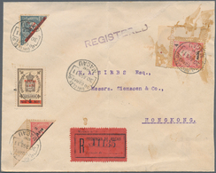 Macau: 1911, Bisect 2 A./4 A., 5 A./10 A. With 4 A. Top Right Corner Margin Copy And 5 Rs. On Fiscal - Other & Unclassified