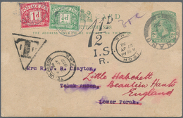 Malaiische Staaten - Straits Settlements: 1922, Straits Settlements Postal Stationery Card '2 Cent' - Straits Settlements