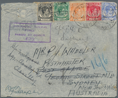 Malaiische Staaten - Straits Settlements: 1941, FORCES MAIL: Two Airmail Covers Bearing A Nice Mixtu - Straits Settlements