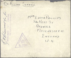 Malaiische Staaten - Straits Settlements: 1941/1942, ON ACTIVE SERVICE: Stampless Cover From "Comman - Straits Settlements