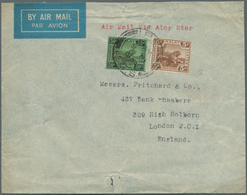 Malaiischer Staatenbund: 1934, Two Airmail Covers Headed 'Air Mail Via Alor Star' Bearing Tiger Stam - Federated Malay States