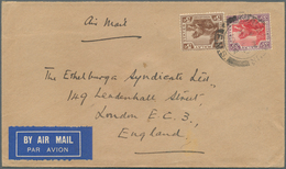 Malaiischer Staatenbund: 1934, Three 'Imperial Airways' Airmail Covers Bearing Tiger Stamps At 40c. - Federated Malay States