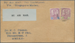 Malaiische Staaten - Johor: 1931, JOHORE BAHRU-DUTCH EAST INDIES Franked With 17 C For The Flight Si - Johore