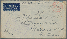 Malaiische Staaten - Johor: 1941/1942, Australian Forces In Malaya: 2 Airmail Covers, Each With Red - Johore