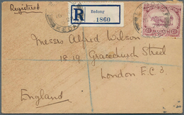 Malaiische Staaten - Kedah: 1928, 21 C. Tied "BEDONG KEDAH 16 NO 28" Ro Registered Cover To London, - Kedah