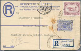 Malaiische Staaten - Kedah: 1930 (25. March), Registered Letter To The U.K. Via Penang. Franked 21ct - Kedah