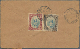 Malaiische Staaten - Kedah: 1940, 10 C Ultramarine/sepia And 25 C Ultramarine/purple, Mixed Franking - Kedah