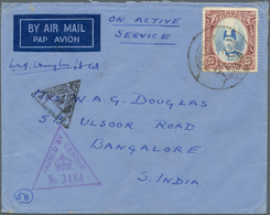 Malaiische Staaten - Kedah: 1941, 25 C Ultramarine/purple, Single Franking On Airmail Cover From The - Kedah