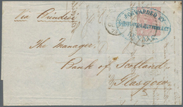 Malaiische Staaten - Penang: 1873 Forwarded Letter From Penang To Glasgow, Scotland Via Brindisi Fra - Penang