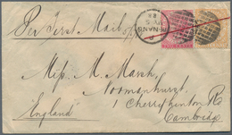 Malaiische Staaten - Penang: 1887/1888, Straits Settlements QV 2c. Rose And 8c. Orange Used On Two C - Penang