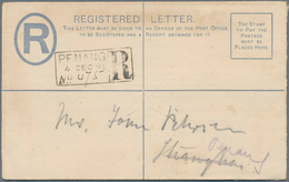 Malaiische Staaten - Penang: 1895, 10c. On 24c. Green Uprating A Registered Stationery Envelope QV 5 - Penang