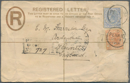 Malaiische Staaten - Penang: 1901: Postal Stationery Registered Envelope 5c. Of Straits Settlements - Penang