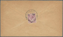 Malaiische Staaten - Penang: 1918 (4.1.), Straits Settlements KGV 4c. Purple With Opt./surch. 'RED C - Penang