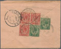 Malaiische Staaten - Penang: 1922-23 PITT STREET: Registered Cover From Penang Pitt Street To Singap - Penang