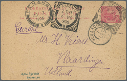 Malaiische Staaten - Perak: 1906, Stationery Card 3c. Carmine Used From "KUALA KANGSAR 6 NO 1906" To - Perak