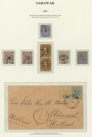 Malaiische Staaten - Sarawak: 1887/1903, 2 C Green And 8 C Yellow Black (SG 37, 40), Mixed Franking - Other & Unclassified