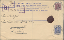 Malaiische Staaten - Sarawak: 1930 (11.9.), Registered Letter 'Sir Charles Vyner Brooke' 15c. Blue ( - Other & Unclassified