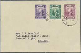Malaiische Staaten - Sarawak: 1936, KAPIT: Sir Charles Vyner Brooke 1c. Purple, 2c. Green And 5c. Vi - Other & Unclassified