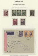 Malaiische Staaten - Sarawak: 1936/1941, 5 C Violet And 2 X 25 C Violet/orange (SG 110, 117), Mixed - Other & Unclassified