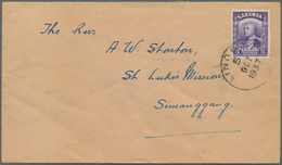 Malaiische Staaten - Sarawak: 1937 (5.10.), Sir Charles Vyner Brooke 5c. Violet Single Use On Cover - Sonstige & Ohne Zuordnung
