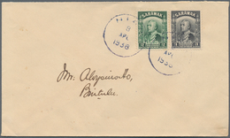 Malaiische Staaten - Sarawak: 1938, 2 C Green And 3 C Black, Mixed Franking On Cover With Single Cir - Sonstige & Ohne Zuordnung