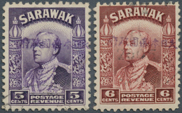 Malaiische Staaten - Sarawak: Japanese Occupation, 1942, 5 C.  Violet And 6 C. Lake-brown, Both With - Sonstige & Ohne Zuordnung