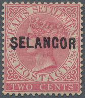 Malaiische Staaten - Selangor: 1883, Straits Settlements QV 2c. Pale Rose With Wmk. Crown CA With Bl - Selangor