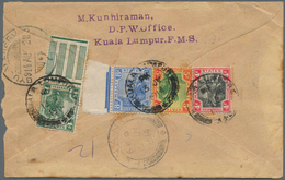 Malaiische Staaten - Selangor: 1914 (13.7.), Registered Cover Franked On Reverse With FMS Tiger 8c. - Selangor