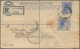 Malaiische Staaten - Selangor: 1919 Port Swettenham To CZECHOSLOVAKIA: Postal Stationery Registered - Selangor