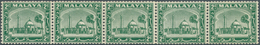 Malaiische Staaten - Selangor: 1936, 2c. Green Strip Of Five With Coil Join, Unmounted Mint. - Selangor