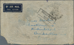 Malaiische Staaten - Selangor: 1937 (27.11.), SALVAGED AIRMAIL Cover From KAJANG/F.M.S. With Stamp M - Selangor