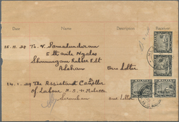 Malaiische Staaten - Selangor: 1938, 1 C Black Mosque, 6 Stamps On Private Certificate Of Posting 3 - Selangor
