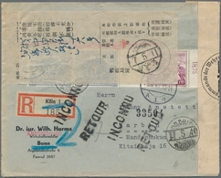 Mandschuko (Manchuko): Incoming Mail, 1940, Germany: AR-registered Cover From Lawyer "KÖLN 24.4.40" - 1932-45  Mandschurei (Mandschukuo)