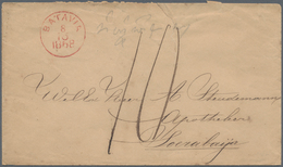 Niederländisch-Indien: 1868, Red "BATAVIA 8/10 1868" On Cover To Surabaya W. 12/10 Backstamp, Cash F - Indes Néerlandaises